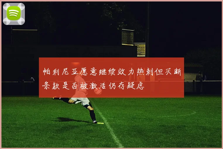 帕利尼亚愿意继续效力热刺但买断条款是否被激活仍存疑虑